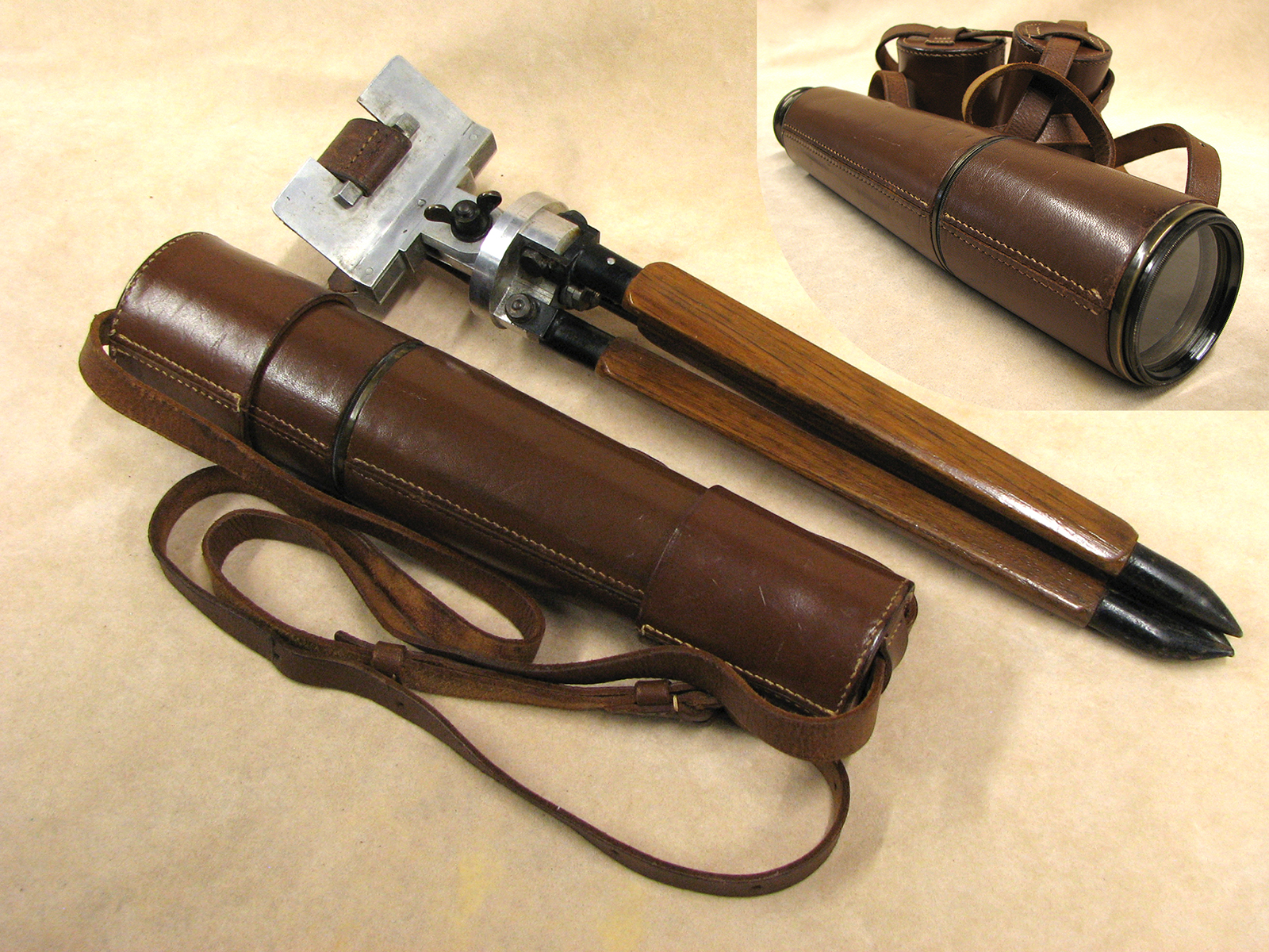 J. H. Steward Quick Focus 22/100 'SPOTTER' 3 draw field telescope with tripod stand